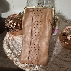 Vintage Roger Gimbel Leather Coin Purse w/ Original Tags Tan